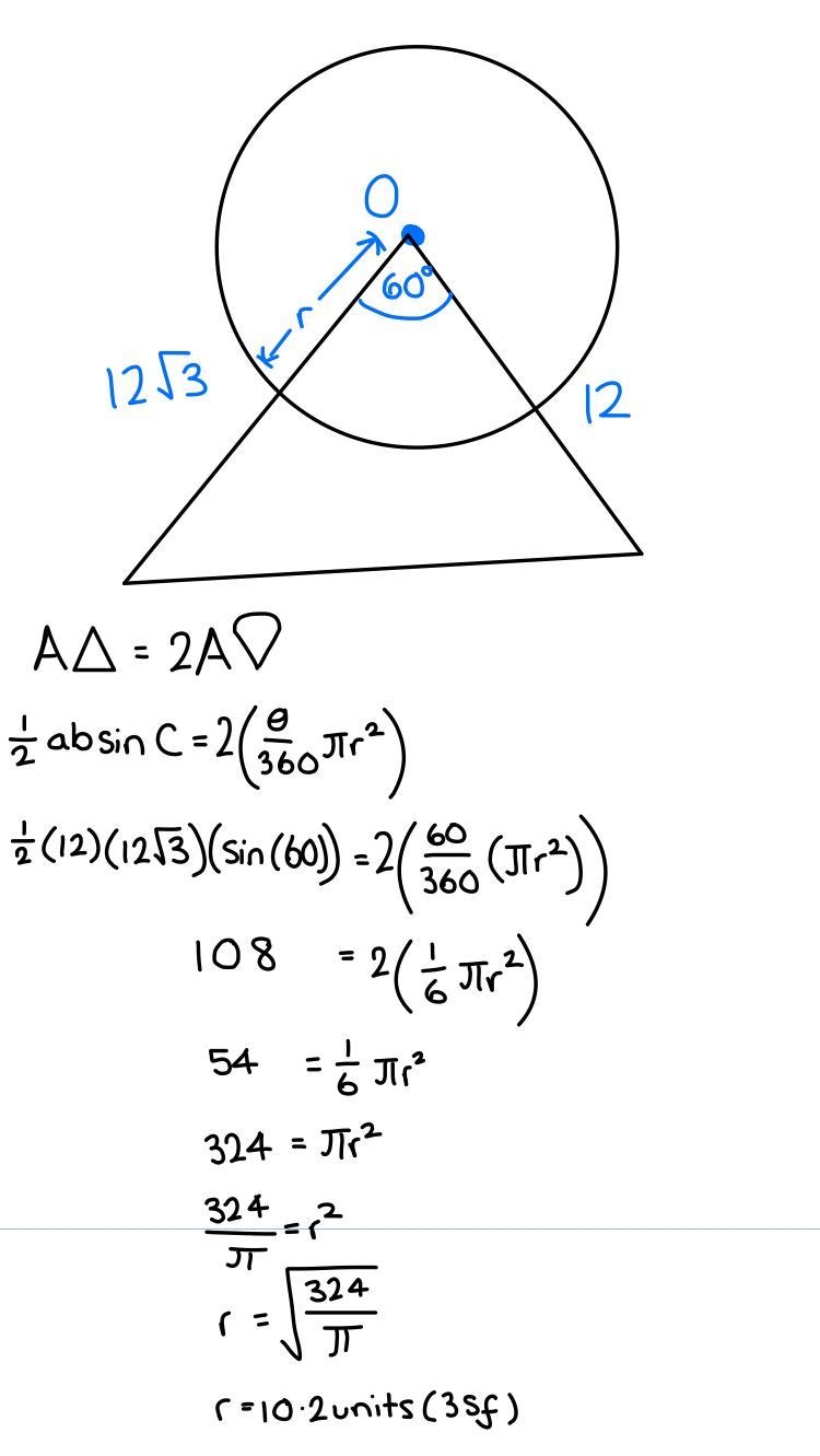 PLEASE HELP ITS URGENT!!! A triangle has a 60° angle, and the two adjacent sides are-example-1