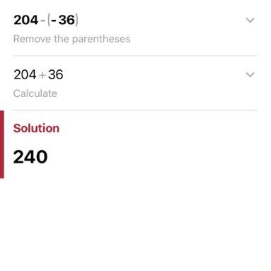 What is the solution to 204-(-36) ?-example-1