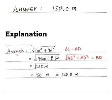 A football pitch ABCD is shown. The length of the pitch, AB = 120 m. The width of-example-1