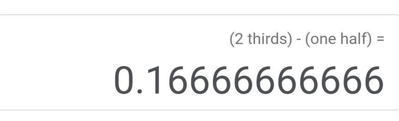 Whats is 2 thirds minus a half-example-1