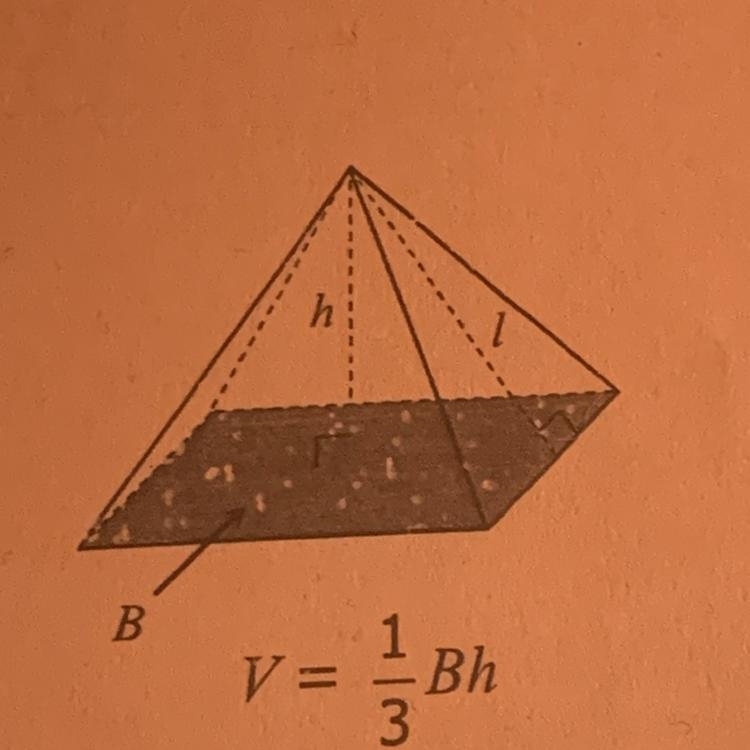 How would I find the volume of the pyramid-example-1