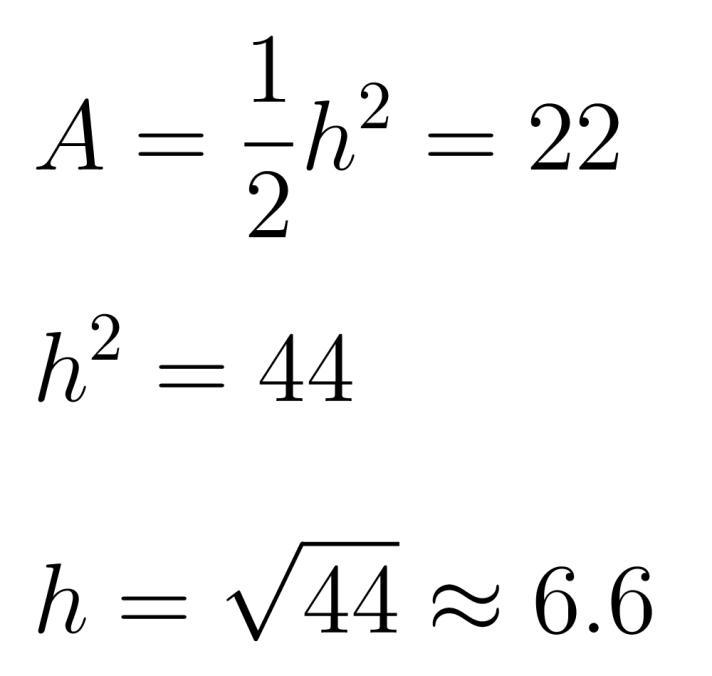 Find the value of h of the triangle-example-1