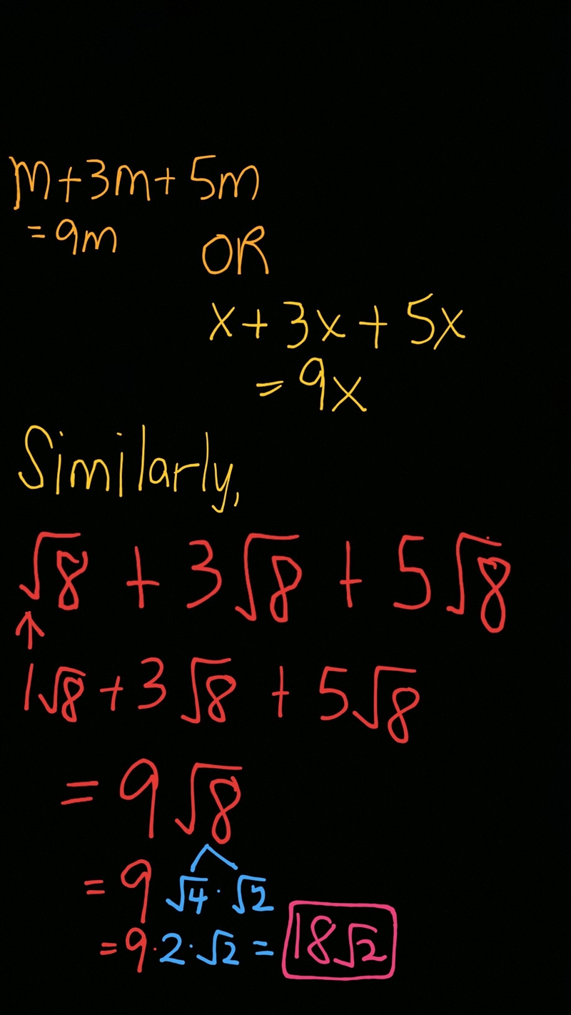 There are three sides to a triangle radical 8 3 radical 8 5 radical 8 find the perimeter-example-1