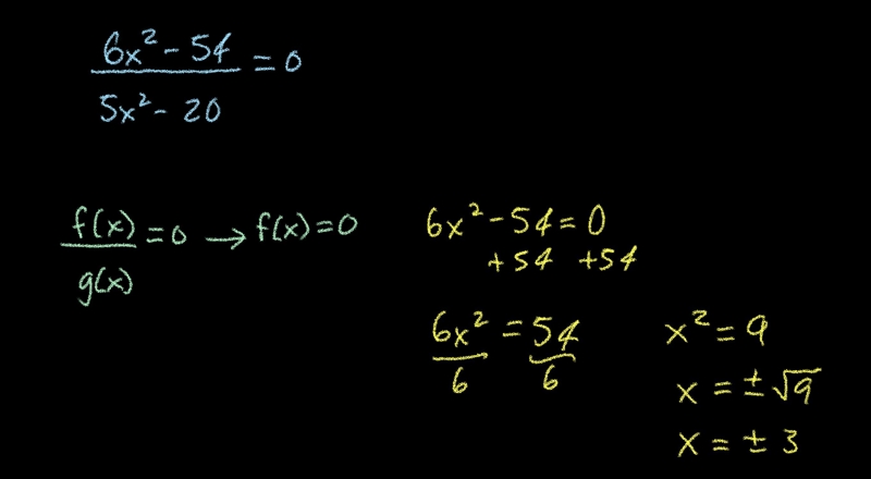 Which values of x will make the expression 0-3 0-2 0 02 3 6x²-54 5x²-20 equal to 0? Select-example-1