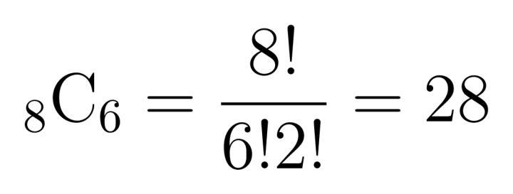 What is 8C6? O A. 10 O B. 28 O C. 14 O D. 35-example-1