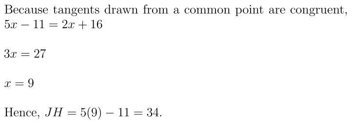 What is the length of JH ?-example-1