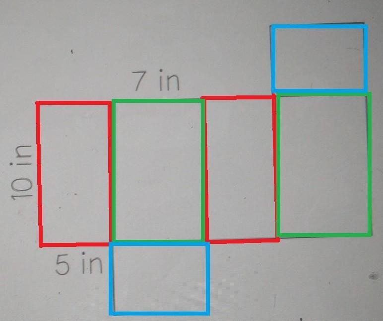 The prism below is being wrapped for Christmas. How many square feet will Mrs. Harris-example-1