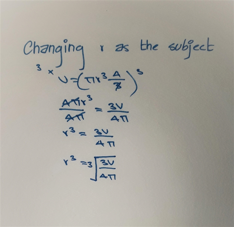 The volume of a beack ball is 905 square centimeters. Find the radius of the ball-example-1