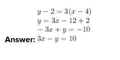 write the equation of the line in standard form that passes through (4,2) and is parallel-example-1