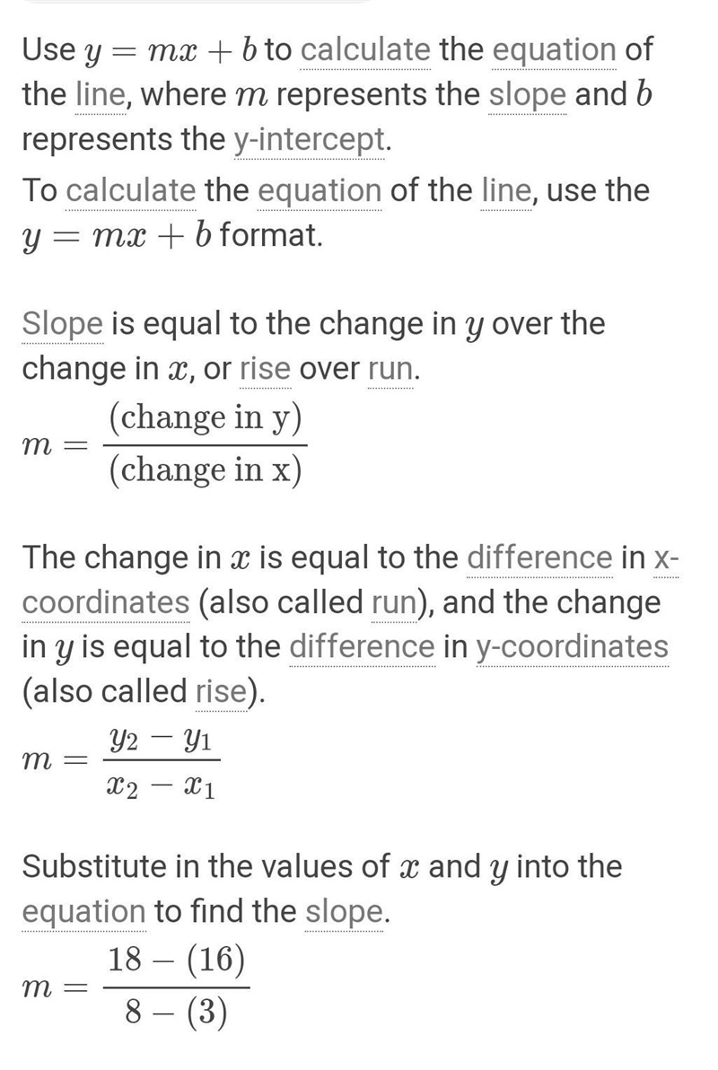 Find the equation of the line passing through the points (3,16) and (8,18).-example-1