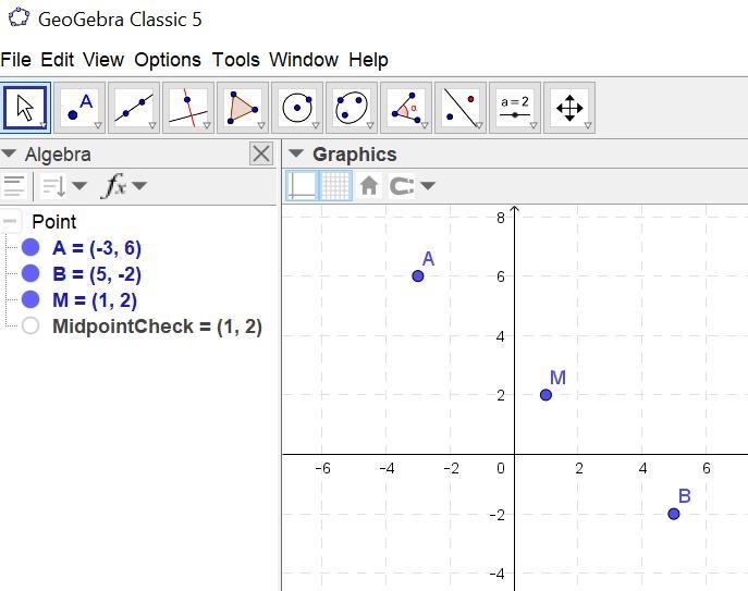 The midpoint AB is (1,2). The coordinates of A are (-3,6) Find the coordinates of-example-1