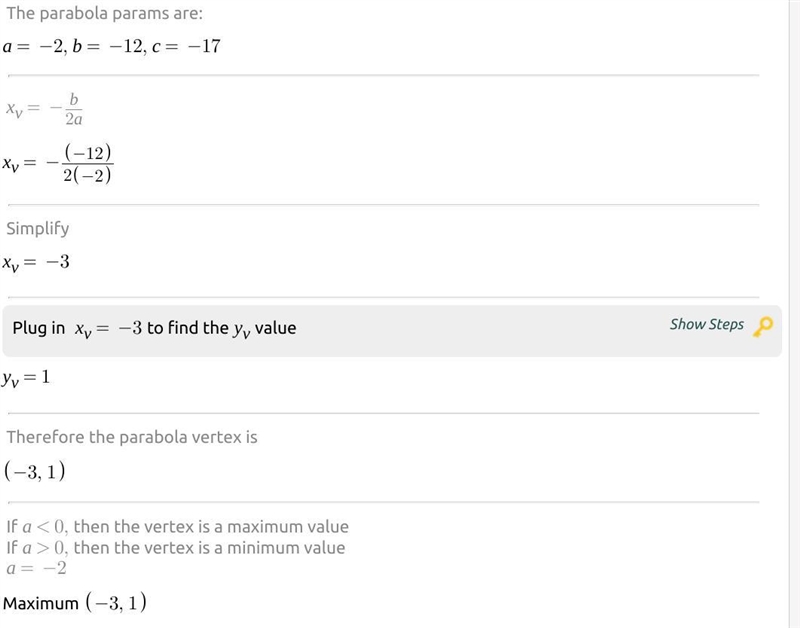 F(x) = - 2x² – 12x - 17 Does the function have a minimum or maximum value? O Minimum-example-1