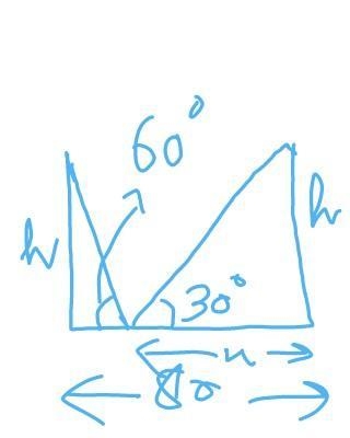 Question 1) Two poles of equal heights are standing opposite each other on either-example-1