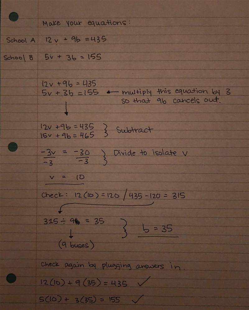 The senior classes at High School A and High School B planned separate trips to the-example-1