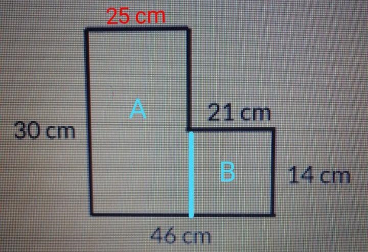 PLEASE HELP due today In this polygon, all angles are right angles. 21 cm 30 cm 14 cm-example-1