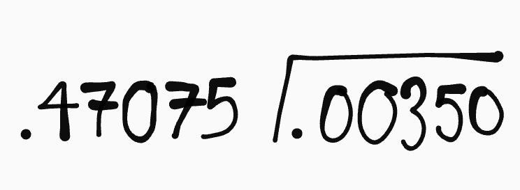 3.5 divided by 470.75 with solution.-example-1