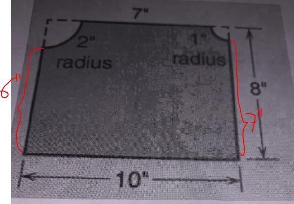 Find the perimeter of the steel plate shown in the figure. Be sure to take into account-example-1