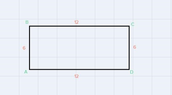 determine whether ABCD is a parallelogram if AB equal 6 BC equals 12 C D equals 6 DA-example-1