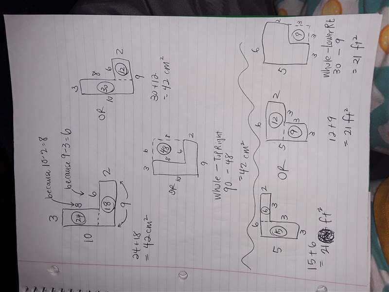 Pls help me calculate the total area of compound shapes?!?!?-example-1