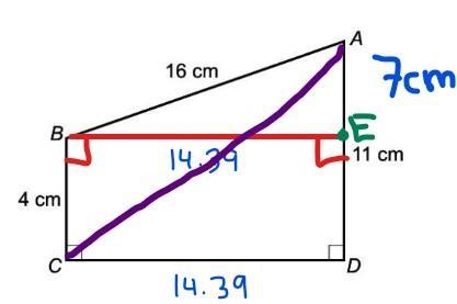 Calculate the length of ac to 1 decimal place below-example-1