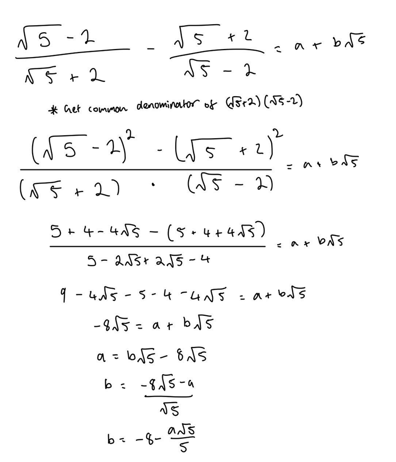 Please solve the given problem Find the excat value of a and b PLEASE help me ​-example-1