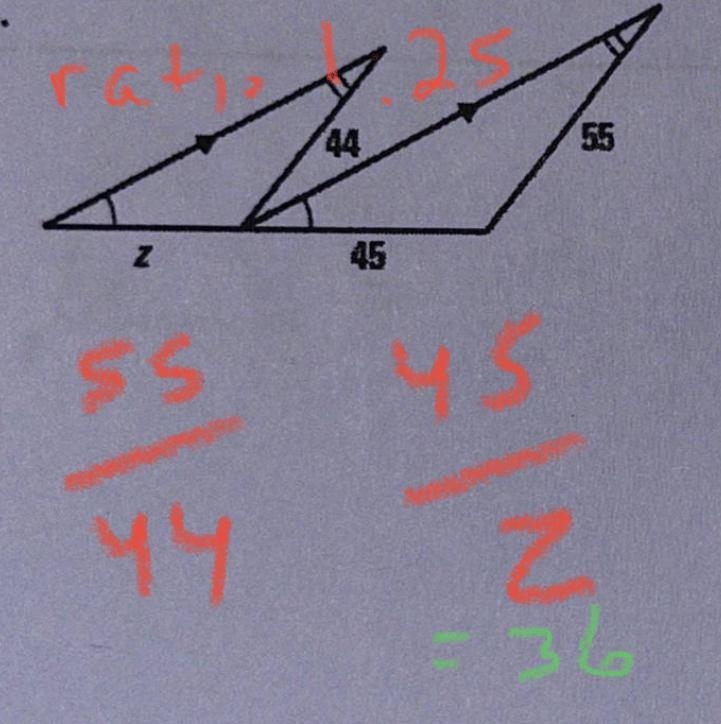 The triangles are similar. Find the value of the variable.-example-1