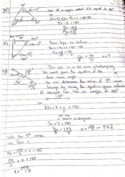 Pls help asap!!! I need to solve for x for these three questions (39 , 41 and 43) PLS-example-1