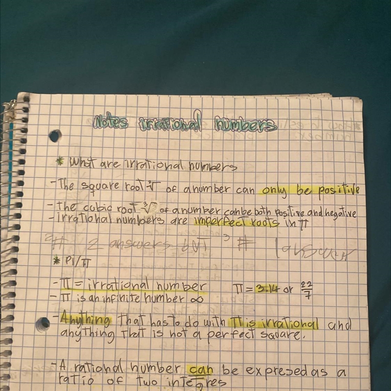 Determine whether each number is rational or irrational. -π mlla 3 50 0.4 Rational-example-1