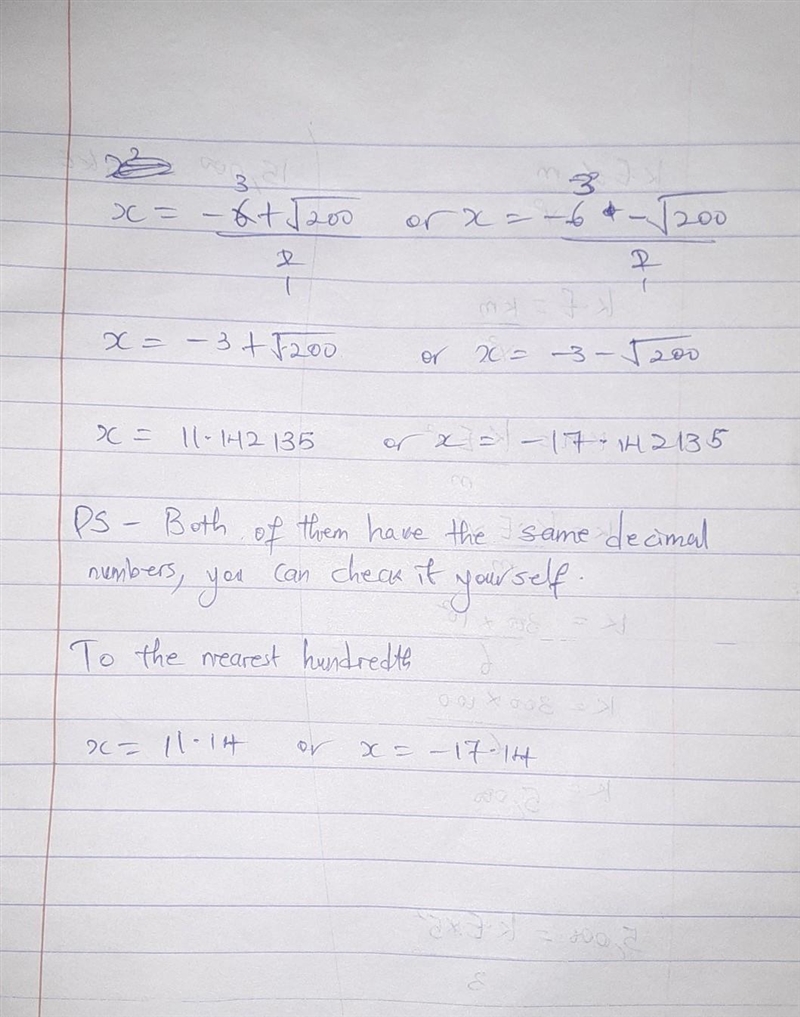 Solve: (v+3)^2 - 50 = 0 Where v is a real number.-example-2