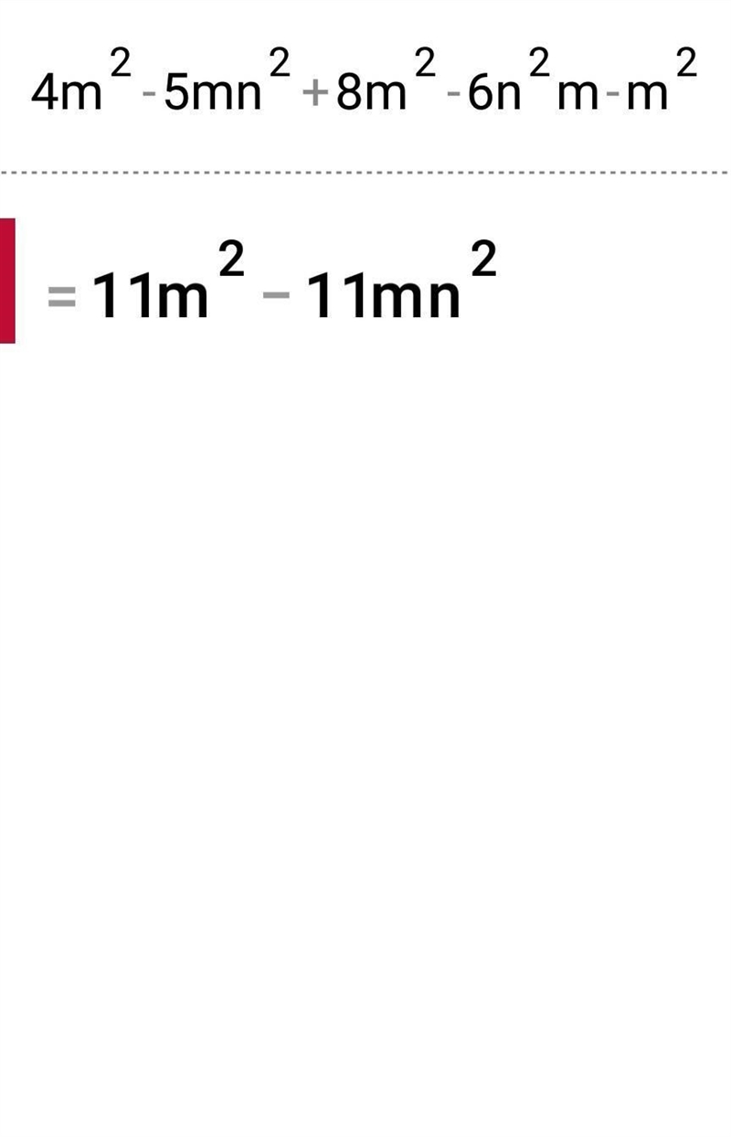 Simplify 4m square-5mn square+8m square -6n square m -m square.​-example-2