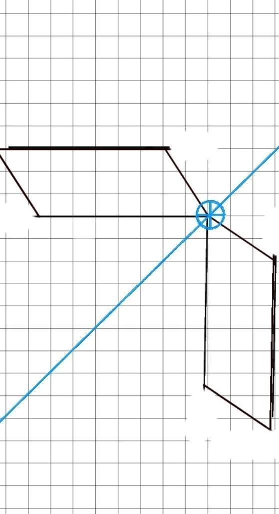 Can anyone pls draw the reflected shape for the middle one the lines are mirror lines-example-1