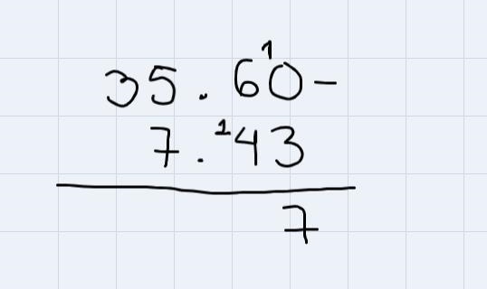 Which of the following is the difference of 35.6 and 7.43? O A 27.17 O B. 2723 OC-example-2