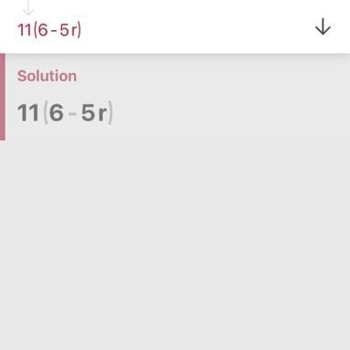 Use the area model to factor 66–55r.-example-1