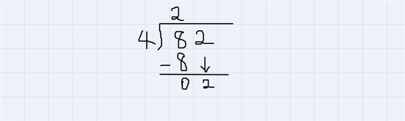 Find the quotient of 82 and 4-example-3