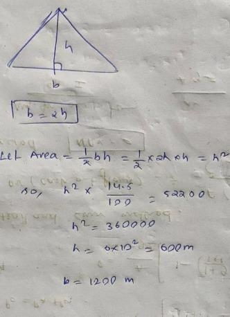 The base of a triangular field is twice its altitude. If the cost of cultivating the-example-1