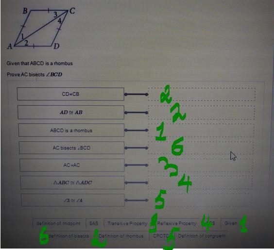 Given that abcd is a rhombus prove ac bisects BCD​-example-1