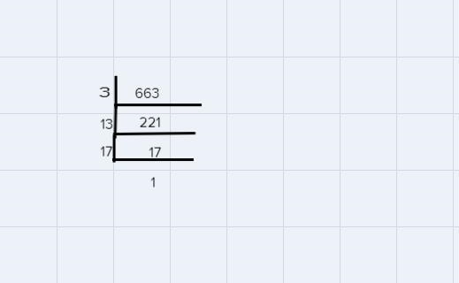 Find the prime factorization and then find all the factors of 663-example-1