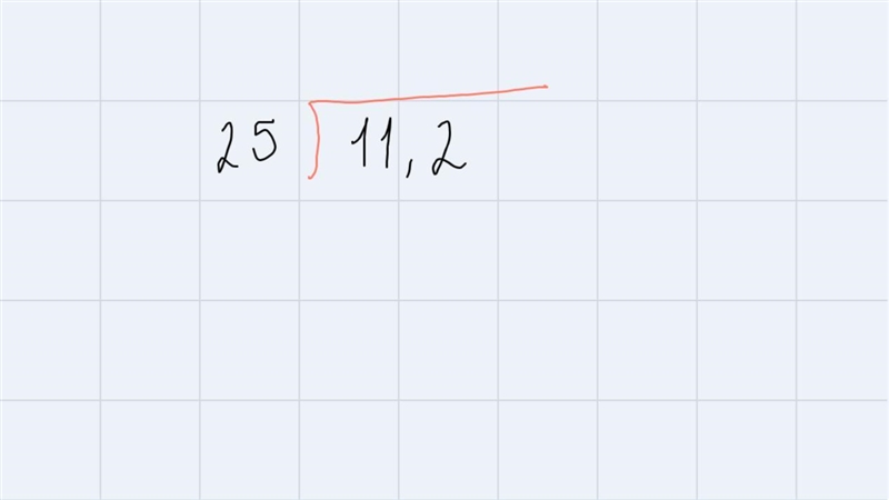 I have trouble with decimal division the question is 11.2 divided by 25-example-1