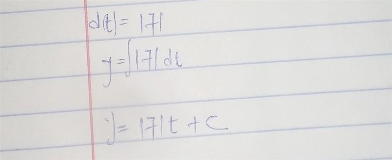 Find the input value for d(t) = 171. What does this input value mean in the context-example-1