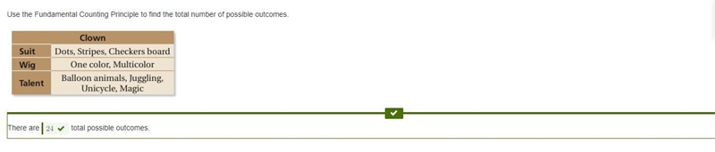 Use the Fundamental Counting Principle to find the total number of possible outcomes-example-1