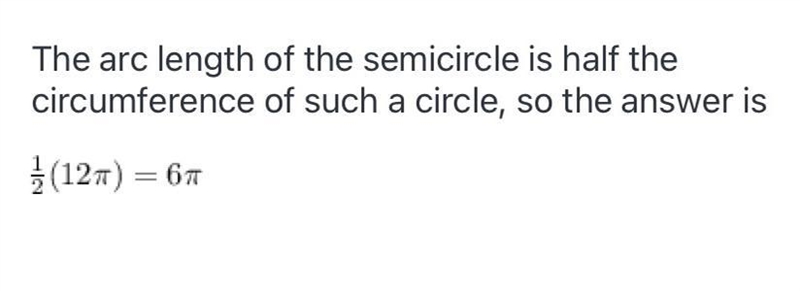 ? ڈے 12 Find the arc length of the semicircle. Either enter an exact answer in terms-example-1