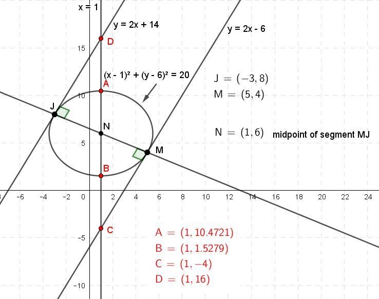 He knows the right triangle JAM contains points J (-3,8) and M (5,4) but the Psl spilled-example-1