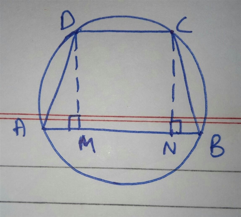 If the non-parallel sides of a Trapezium are equal prove that it is cyclic.​-example-1