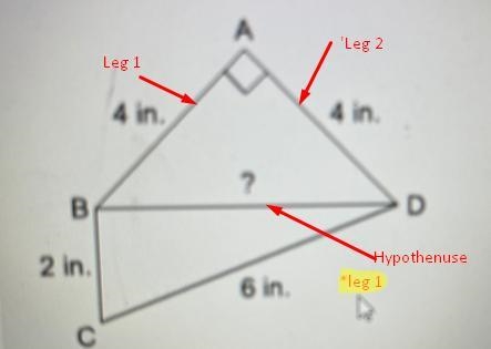 Part BNow that you know the missing side length, is triangle BCD a right triangle-example-1