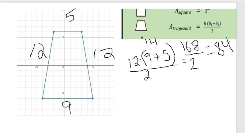 What is the area of the trapezoid? (-2, 6) (3,6) (-4,-6) (5.-6)​-example-1