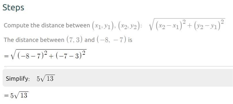 Is the triangle with the vertices A(7,3), B(0,7), and C(-8, -7) a right triangle?Is-example-3