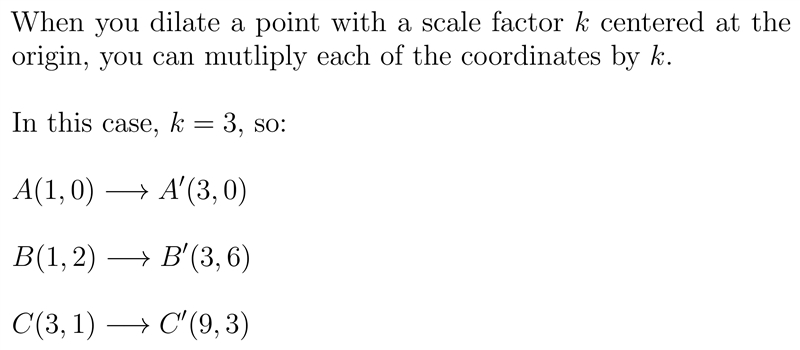 Please answer this (and explain if you can) it will be really helpful!! Dilate the-example-1