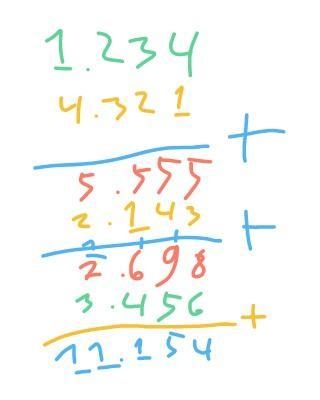 What is 1234+4312 that is combined with 2143+3456-example-1