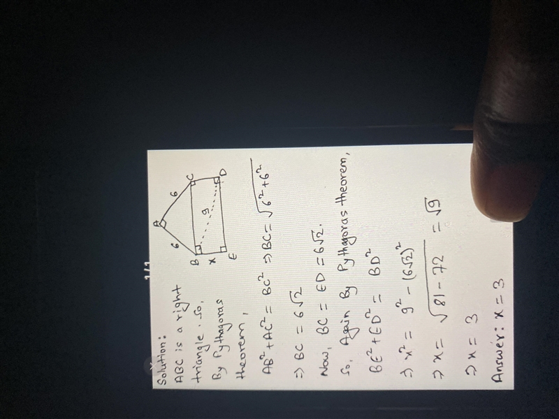 HELP ASAP!!! Find the value of X. Leave your answer in simplest radical form. ​-example-1