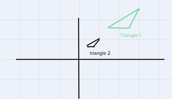 Triangle 1:A(6,6),B(12,9),C(9,6) Triangle 2: A(2,2)B(4,3)C(3,2) what transformation-example-1